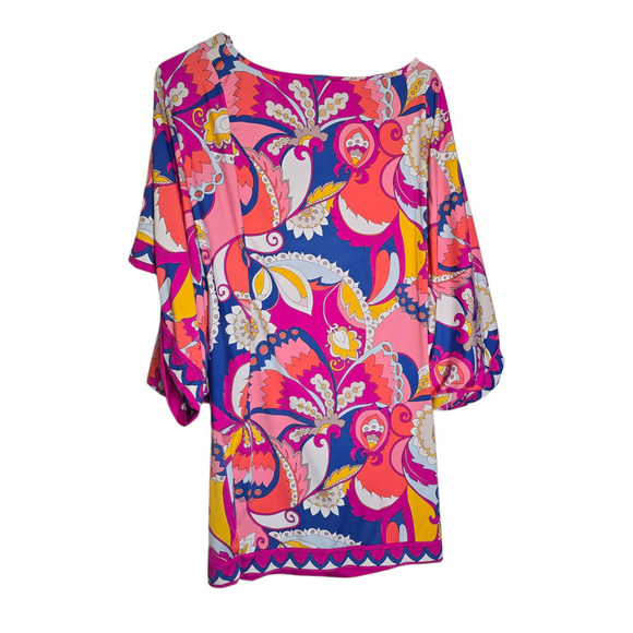 Trina Turk Women Sevilla Multicolor Swim Cover Up Tunic Top Minidress Sz S - Picture 1 of 5